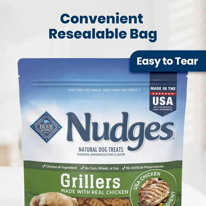 Blue Buffalo Nudges Chicken Grillers Natural Dog Treats, Tender & Meaty Dog Snacks, Easy-To-Tear for Training, Made in the USA with Real Chicken, No Artificial Preservatives, 16 Oz.4