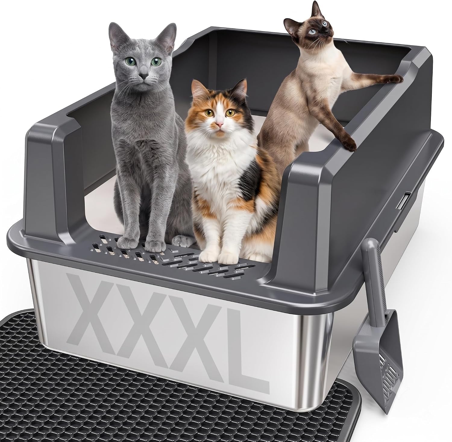 xxl-stainless-steel-cat-litter-box-with-lid-26x18x12-inches-12-inch-high-sides-for-big-and-multiple-cats-anti-urine-leakage-durable-metal