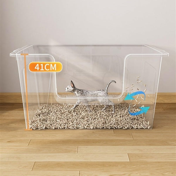 Pet Supplies, Litter Box for Large Cats,High Sides, Anti-Splash, Multi-Cat Use7