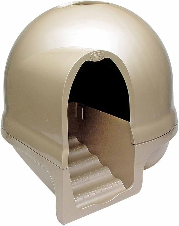 Petmate Booda Clean Step Cat Litter Box Dome (Made in the USA with 95% Recycled Materials)- Brushed Nickel, Made in USA4