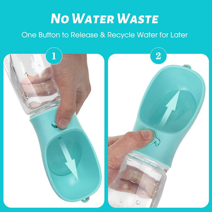 Kalimdor Dog Water Bottle, Leak Proof Portable Puppy Water Dispenser with Drinking Feeder for Pets Outdoor Walking, Hiking, Travel, Food Grade Plastic (19Oz Blue)3