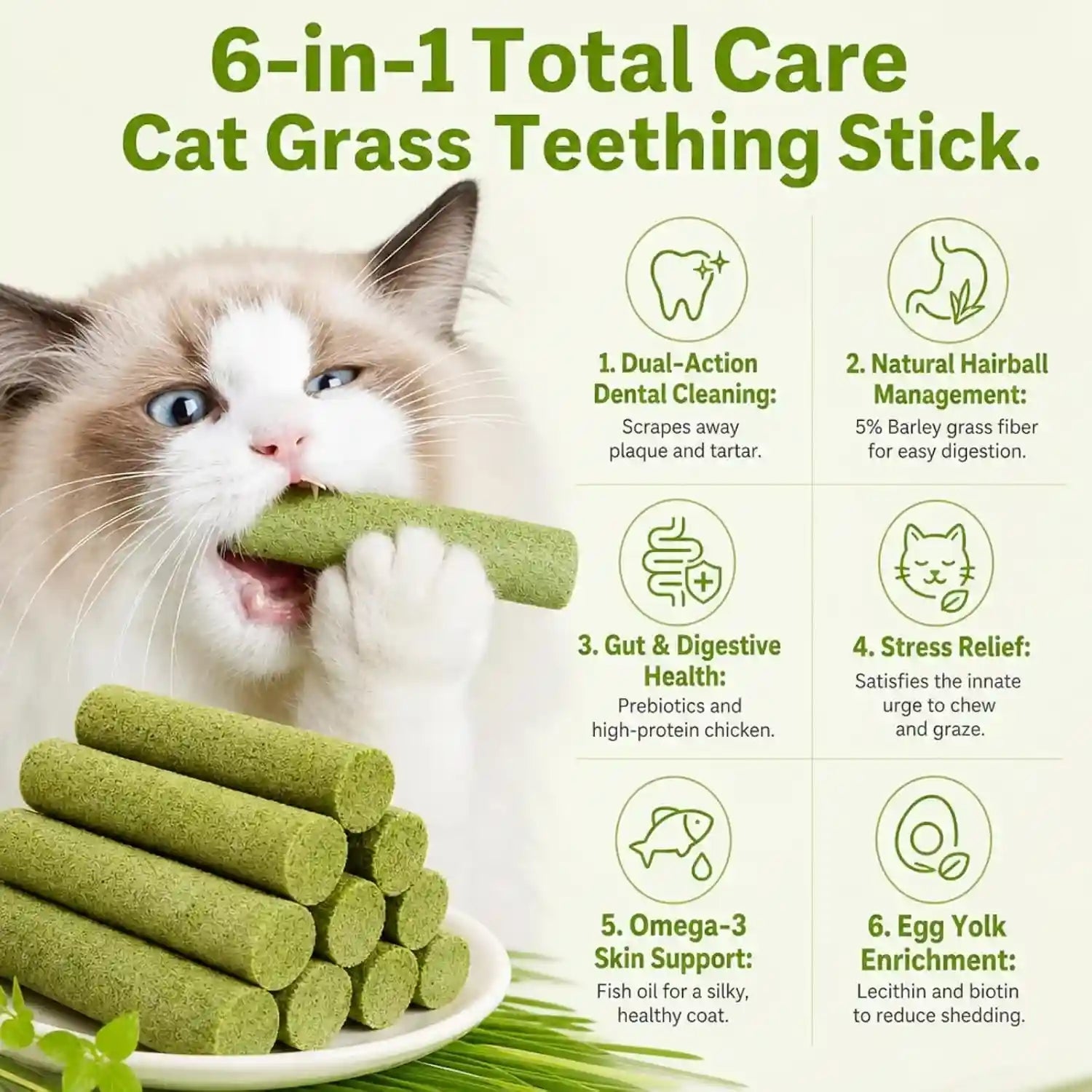 cat-grass-treats-7-05-oz-natural-freeze-dried-cat-grass-teething-stick-grain-free-edible-cat-chew-cat-grass-snack-for-indoor-cats-delectables-lickable-cat-treats-200g