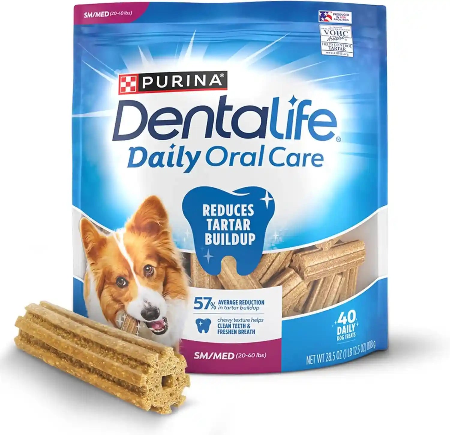 dentalife-daily-oral-care-dog-treats-for-small-and-medium-dogs-chewy-dental-treat-to-freshen-breath-and-fight-tartar-chicken-flavor-40-ct-pouch