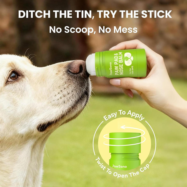 Pawsono Lick-Safe Dog Paw & Nose Balm with Coconut Oil | All-Natural Moisturizer & Soother for Dry, Cracked Pads & Snout, Heat & Cold Pavement Protection, Horse Hoof Care6