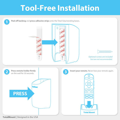 Drop-Free Remote Holder – Removable Adhesive Strips – White | Designed in the USA – Simply Put the Remote in – No Tricky Magnet Alignment Needed8