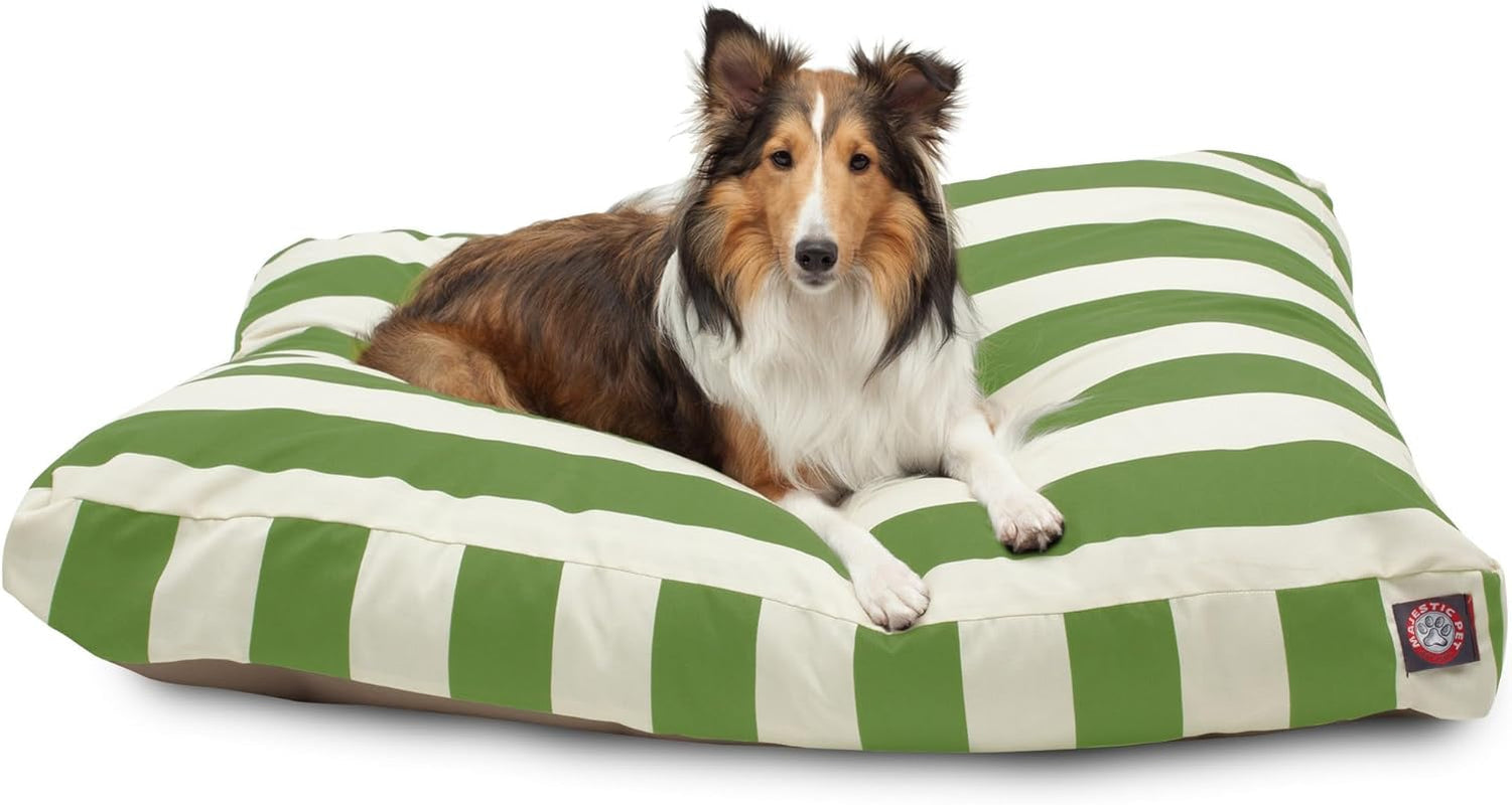 majestic-pet-stripes-rectangle-medium-dog-bed-washable-non-slip-comfy-pet-bed-dog-crate-bed-with-removable-washable-cover-dog-kennel-bed-for-sleeping-polyester-fiber-medium-black