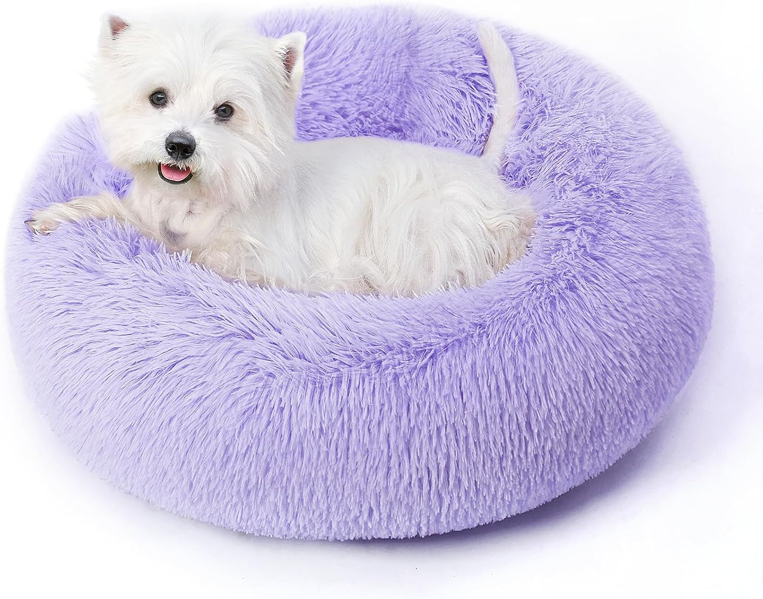 calming-round-dog-bed-cat-bed-for-indoor-cats-medium-size-washable-anti-slip-anti-anxiety-donut-dog-beds-for-small-dogs-cats-fluffy-plush-soft-dog-bed20-inch-light-grey