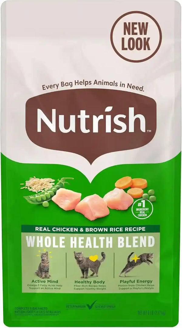 Nutrish Dry Cat Food, Chicken & Brown Rice Recipe, 14 Lb. Bag (Rachael Ray) | Vitamin E and Antioxidants Help Support a Healthy Immune System, Provides Complete & Balanced Nutrition14