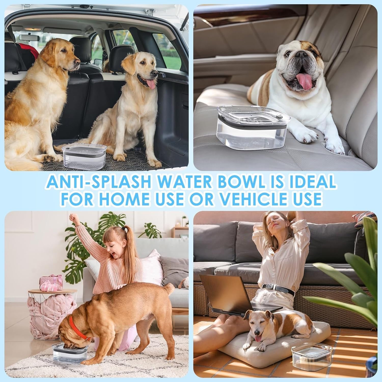 3l-no-spill-dog-water-bowl-with-slow-drinking-diskgray-clear-acrylic-easy-water-check-non-slip-pads-slobber-stopper-splash-proof-water-bowl-for-sloppy-messy-drinkers-reduce-mess