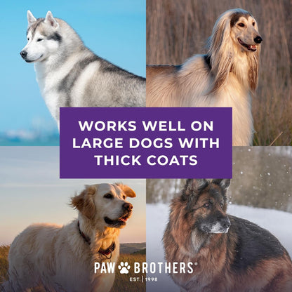 Paw Brothers Professional Grade Extra Long Slicker Brush - Ergonomic Handle, Removes Loose Undercoat and Tangles for Dogs6
