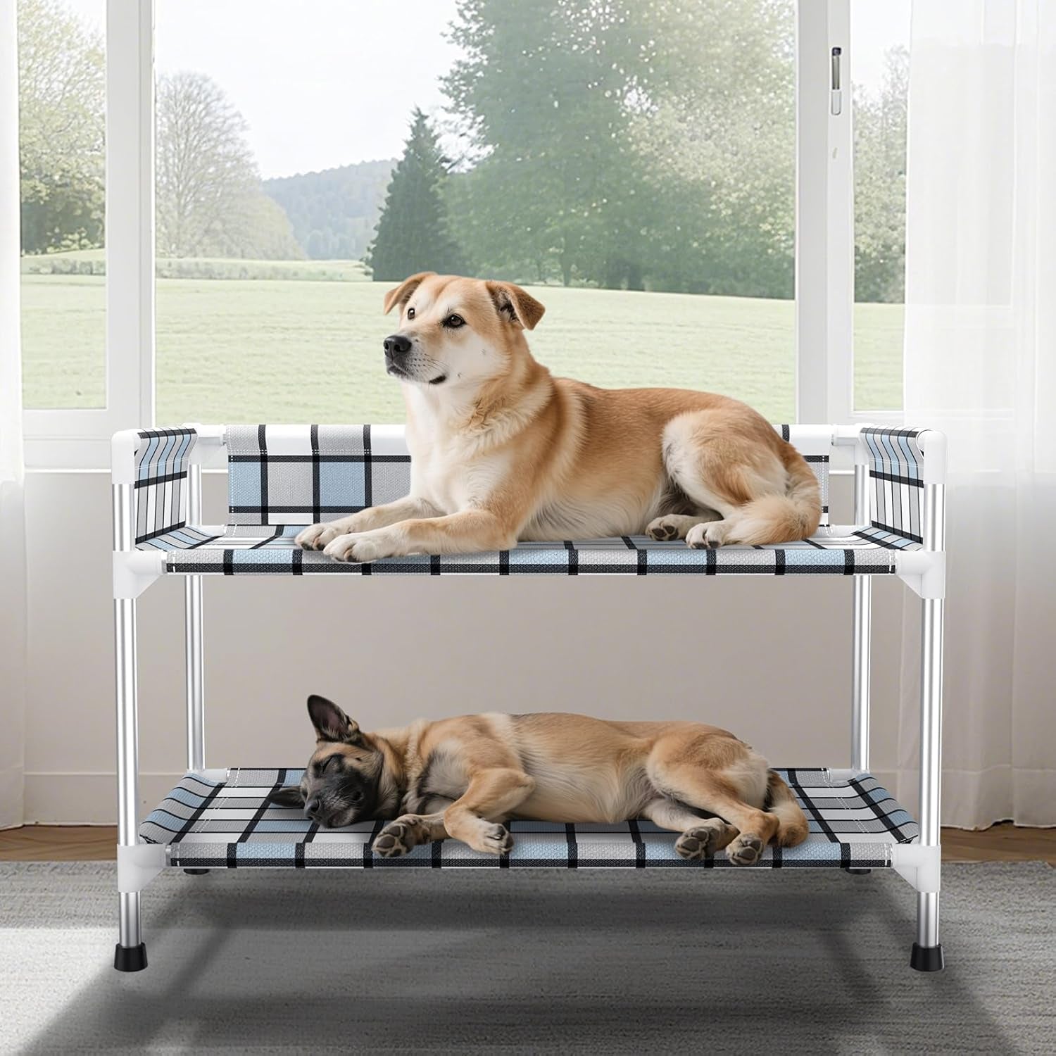 bedside-dog-bunk-bed-with-guardrail-2-layers-window-perch-sleeper-dogs-cot-2-tier-bedside-sleeper-with-3-fence-double-elevated-human-dog-bed-for-multi-pet-households-medium