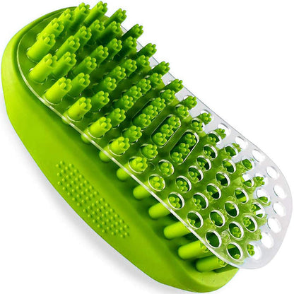 Rubber Curry Brush for Short Haired Dogs, Gentle Curry Comb | Dog Brush with Removable Screen, Use Wet as Bath Scrubber or Dry for Grooming Loose Hair1