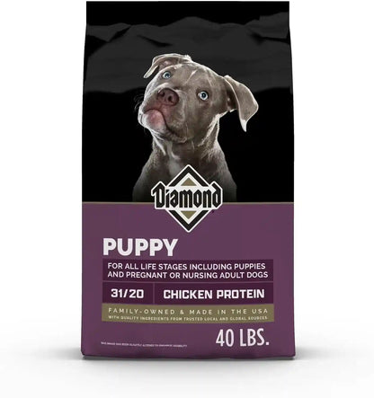 Diamond Puppy High Protein Dry Dog Food, Chicken Protein, 40Lb | Puppy, Adult & Senior Dogs | DHA for Proper Brain & Vision Development | Guaranteed Probiotics for Digestive Support1