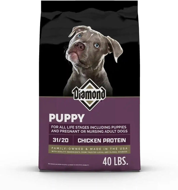 Diamond Puppy High Protein Dry Dog Food, Chicken Protein, 40Lb | Puppy, Adult & Senior Dogs | DHA for Proper Brain & Vision Development | Guaranteed Probiotics for Digestive Support1