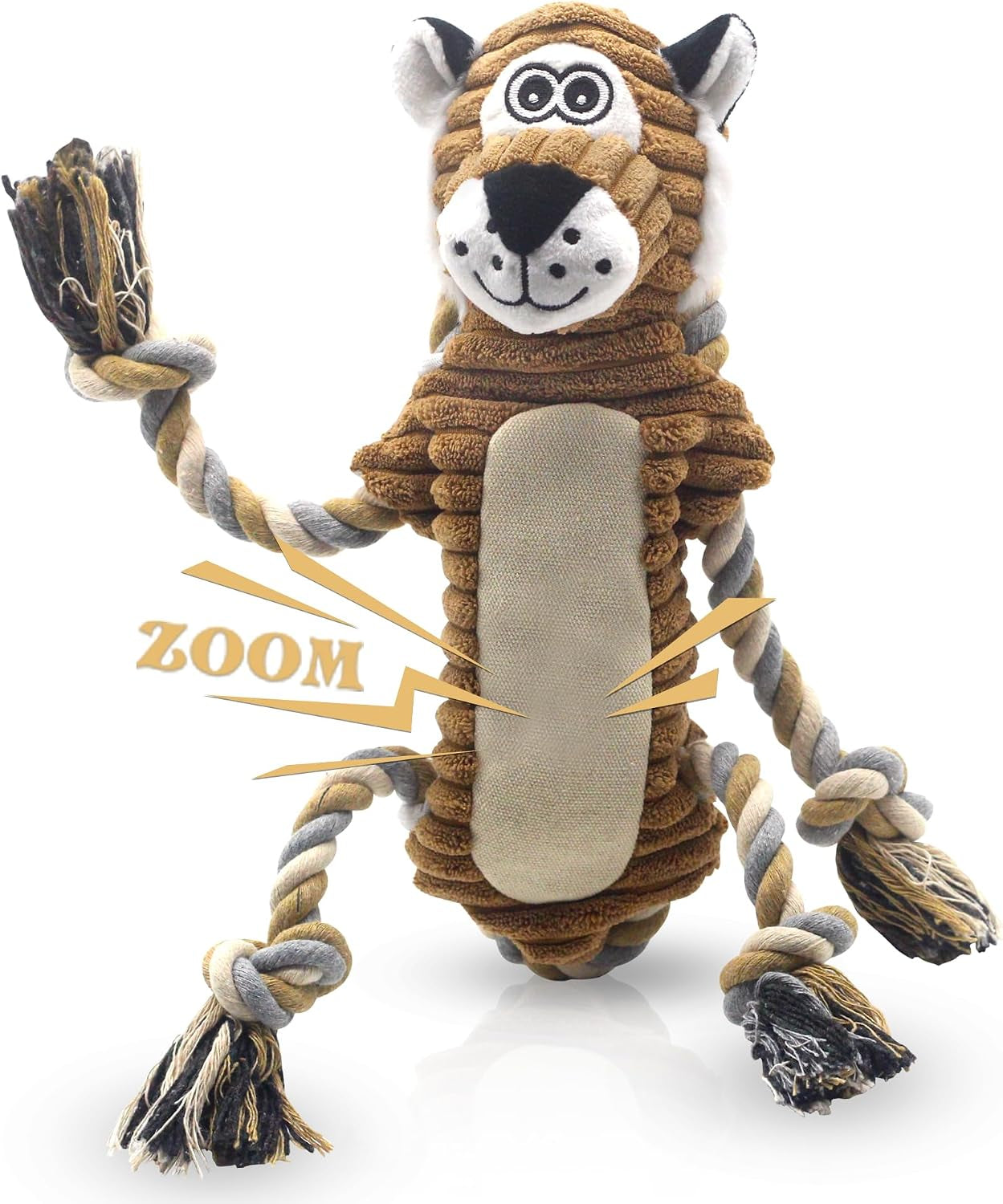 buypow-funny-plush-dog-chew-toys-squeaky-dog-toys-interactive-tug-of-war-puppy-toys-stuffed-dog-toys-for-small-medium-and-large-dogs-monkey