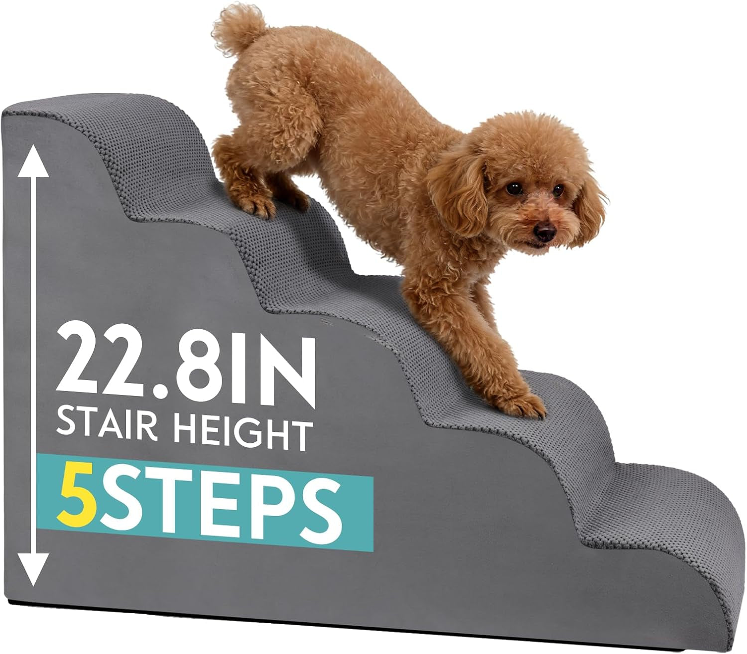 dog-stairs-for-small-dogs-19-7-h-pet-stairs-4-steps-ramp-for-puppy-older-cat-stairs-with-whole-30d-high-density-foam-corduroy-fabric-non-slip-bottom-dog-steps-for-bed-and-couch-grey-4-step