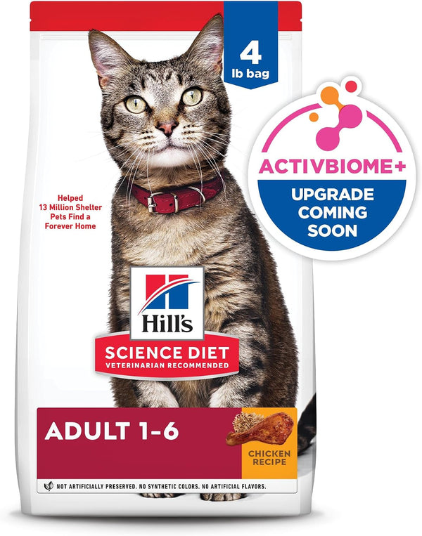 Hill'S Science Diet Adult 1-6 Dry Cat Food | #1 Veterinarian Recommended, Chicken Recipe, 4 Lb. Bag14