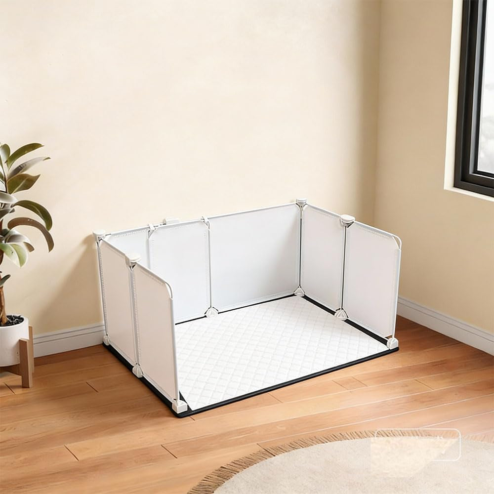 litter-box-splash-guard-litter-box-pee-shields-for-dogs-easy-to-clean-indoor-dog-fence-with-puppy-pee-pad-holder-tray-fits-suitable-for-small-and-young-dogs-small