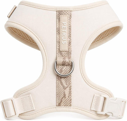Premium No-Pull Dog Harness Soft Neoprene & Breathable Mesh Vest with Front & Back Clip D-Rings Adjustable Lightweight Walking Harness for Puppies, Small & Medium Dogs (Bronze Brown Gold, M)19