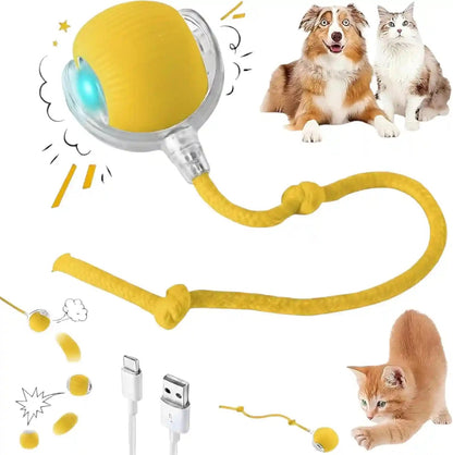 Purrmitive 2026 Durable Interactive Cat Toys for Indoor Cats, Dog Toys Ball, Rolling Pet Ball, Smart Automatic Cat Chase Balls Toy, Interactive Dog Toys Speedy Tail,Kitten & Cat Toys Interactive (Red)10