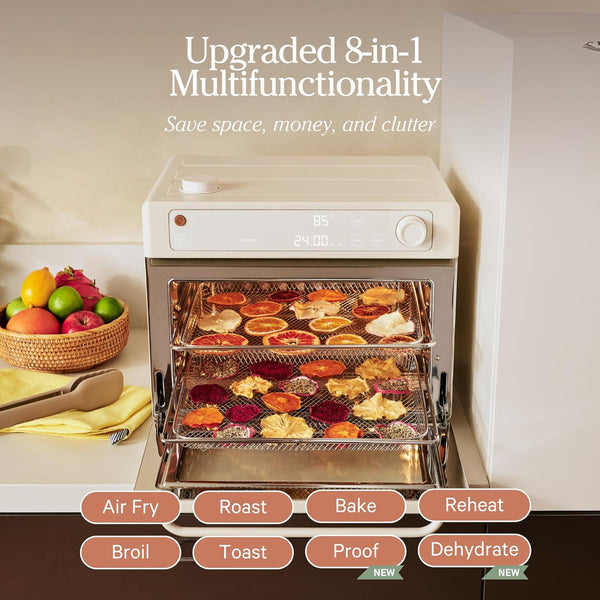 Our Place Wonder Oven Pro, 8-In-1 Digital Air Fryer Oven, 3-Rack, 32 Qt | Non-Toxic Air Fryer Toaster Oven Combo; Basket, Rack, Pan, Tray; Air Fry, Toast, Roast, Bake, Reheat, Broil, Proof, Dehydrate6