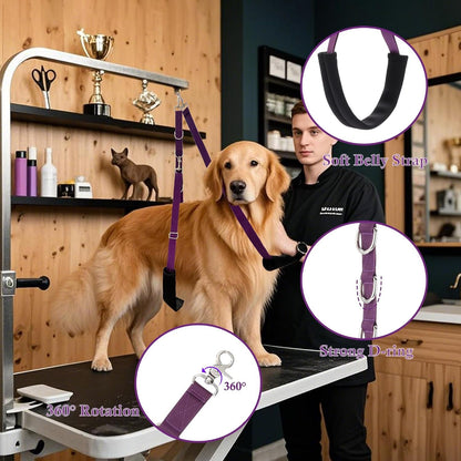 Pet Grooming Loop and Belly Strap for Dogs with Extension Strap, Nylon Restraint Noose Adjustable Slip Rope Dog Grooming Supplies for Dog Grooming Arm and Pet Grooming Table - 3 Pack4
