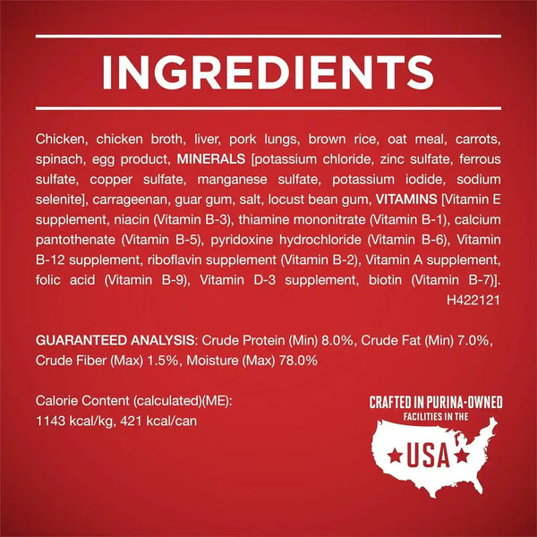Purina ONE Classic Ground Chicken and Brown Rice Entree Adult Wet Dog Food - (Pack of 12) 13 Oz. Cans7