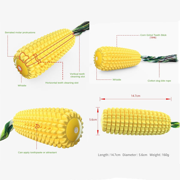 Carllg Dog Chew Toys for Aggressive Chewers, Indestructible Tough Durable Squeaky Interactive Dog Toys, Puppy Teeth Chew Corn Stick Toy for Small Medium Large Breed2