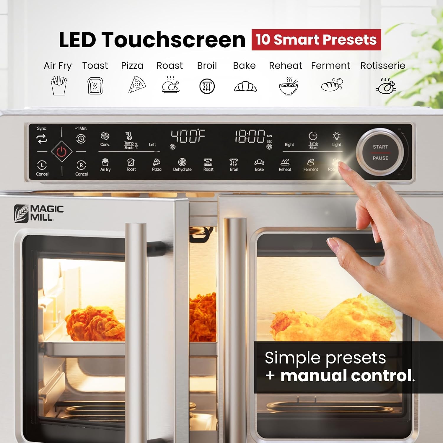 ultra-premium-dual-zone-stainless-steel-air-fryer-toaster-oven-combo-extra-large-32qt-french-door-convection-oven-with-next-gen-patent-technology-13-accessories-rotisserie-sync-finish
