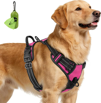 Joytale No Pull Dog Harness Medium Sized Dog, Front Clip, Black | Grab Handle for Instant Control, Padded & Adjustable Vest, Sturdy Metal D-Rings, for Safe Training & Daily Walking49