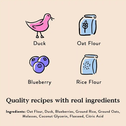 Bocce'S Bakery Quack Quack Quack Dog Training Treats, Duck & Blueberry, 6Oz2