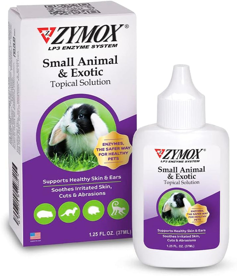 zymox-small-animal-exotic-topical-solution-1-25-oz-supports-healthy-skin-ears-for-dog-cat-rabbit-guinea-pig-ferret-hamster-chinchilla-monkey