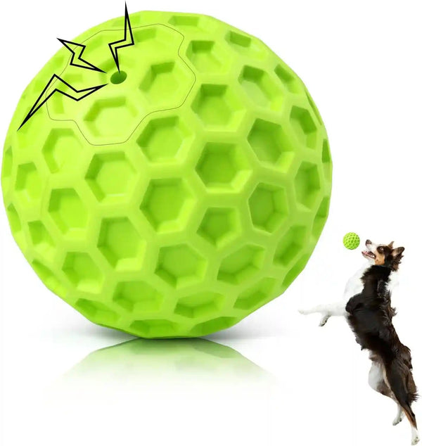 DISSKNIC Indestructible Squeaky Dog Ball, Relieves Anxiety, Cleans Teeth, Interactive Chew Toy for Aggressive Chewers, Dog Toy for Large Breeds, Outdoor Waterproof14