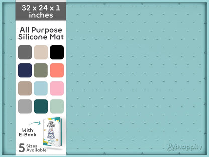 Dog Food Mat - Raised Edges Dogs Mat for Food and Water Prevent Spill, Waterproof Cat Food Mats Protect Floors, Easy Clean Dog Bowl Mats for Food and Water, Silicone Pet Feeding Placemats14