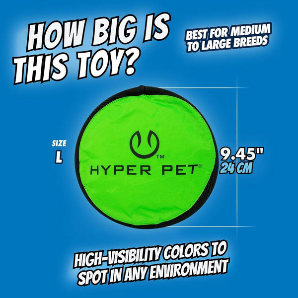 Hyper Pet Flippy Flopper Flying Disc Soft Dog Toy 9 Inch, Floats, 2 Pack | Safe on Teeth for All Breeds, Stays on the Water Surface for Pool and Lake Fetch Games, Colors May Vary with Every Order4