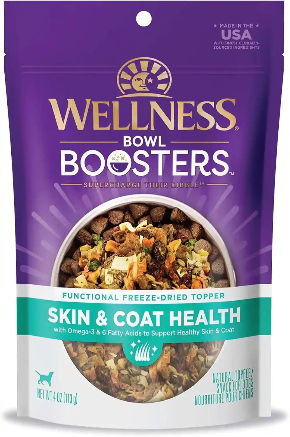 wellness-bowl-boosters-digestive-health-dog-food-topper-with-freeze-dried-pieces-for-small-medium-and-large-breeds-sensitive-stomach-grain-free-natural-chicken-recipe-4-oz-bag
