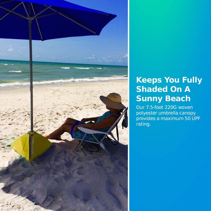 ALL-IN-ONE BEACH UMBRELLA SYSTEM. Includes ULTRA Base (Compliant with the ASTM F3681-24 Beach Umbrella Safety Standard). (Deep Ocean Blue)8