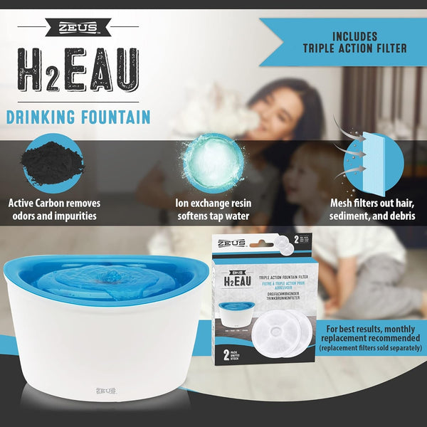 Zeus Fresh & Clear Elevated Dog and Cat Water Dispenser, Large Drinking Water Fountain with Purifying Filter, 6L Capacity, 1 Count (Pack of 1) | Large Drinking Water Fountain with Purifying Filte5