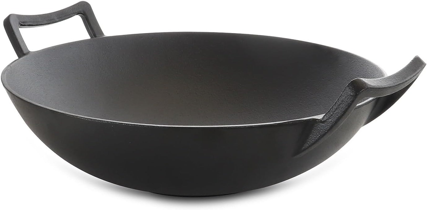 megachef-2-piece-14-inch-heavy-duty-cast-iron-wok-with-wood-lid