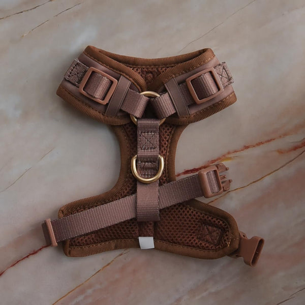 Premium No-Pull Dog Harness Soft Neoprene & Breathable Mesh Vest with Front & Back Clip D-Rings Adjustable Lightweight Walking Harness for Puppies, Small & Medium Dogs (Bronze Brown Gold, M)7