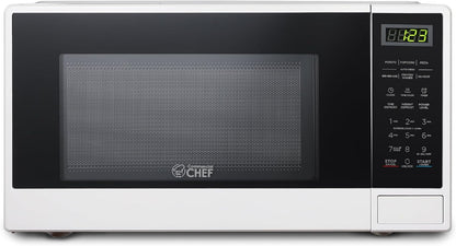 1.1 Cu. Ft. Countertop Microwave Oven, CHCM11100W, White | Touch Controls with Digital LED Display, 1100W Microwave, 12.4” Turntable, Push Button Door, 10 Power Levels1