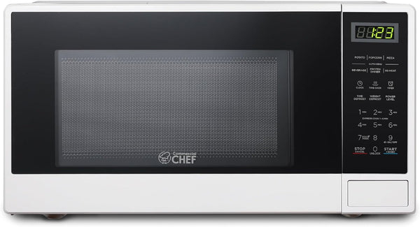 1.1 Cu. Ft. Countertop Microwave Oven, CHCM11100W, White | Touch Controls with Digital LED Display, 1100W Microwave, 12.4” Turntable, Push Button Door, 10 Power Levels1