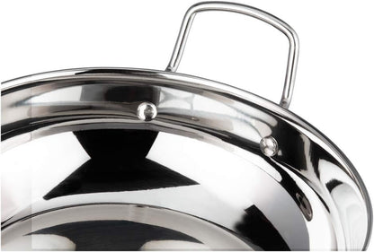 Stainless Steel Kadhai with Tempered Glass Lid, 20Cm, Premium Quality | 2 Litre Induction-Friendly Multi-Use Pot for Sauces, Deep Frying and Stews; Indian Cooking Essential7