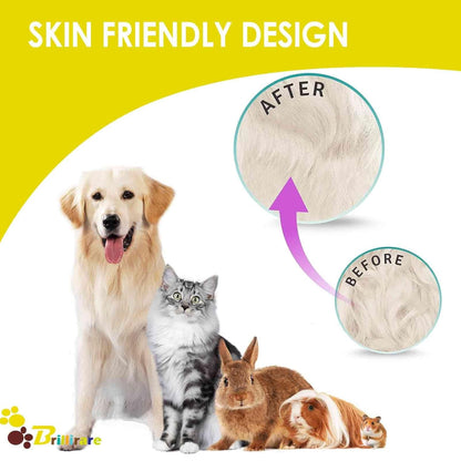 Dog Grooming Comb Pet, Stainless Steel Cat Combs with Rounded Teeth, Professional Metal Tear Stain Remover, Dematting Tool for Small, Medium & Large Pets-7.5In6