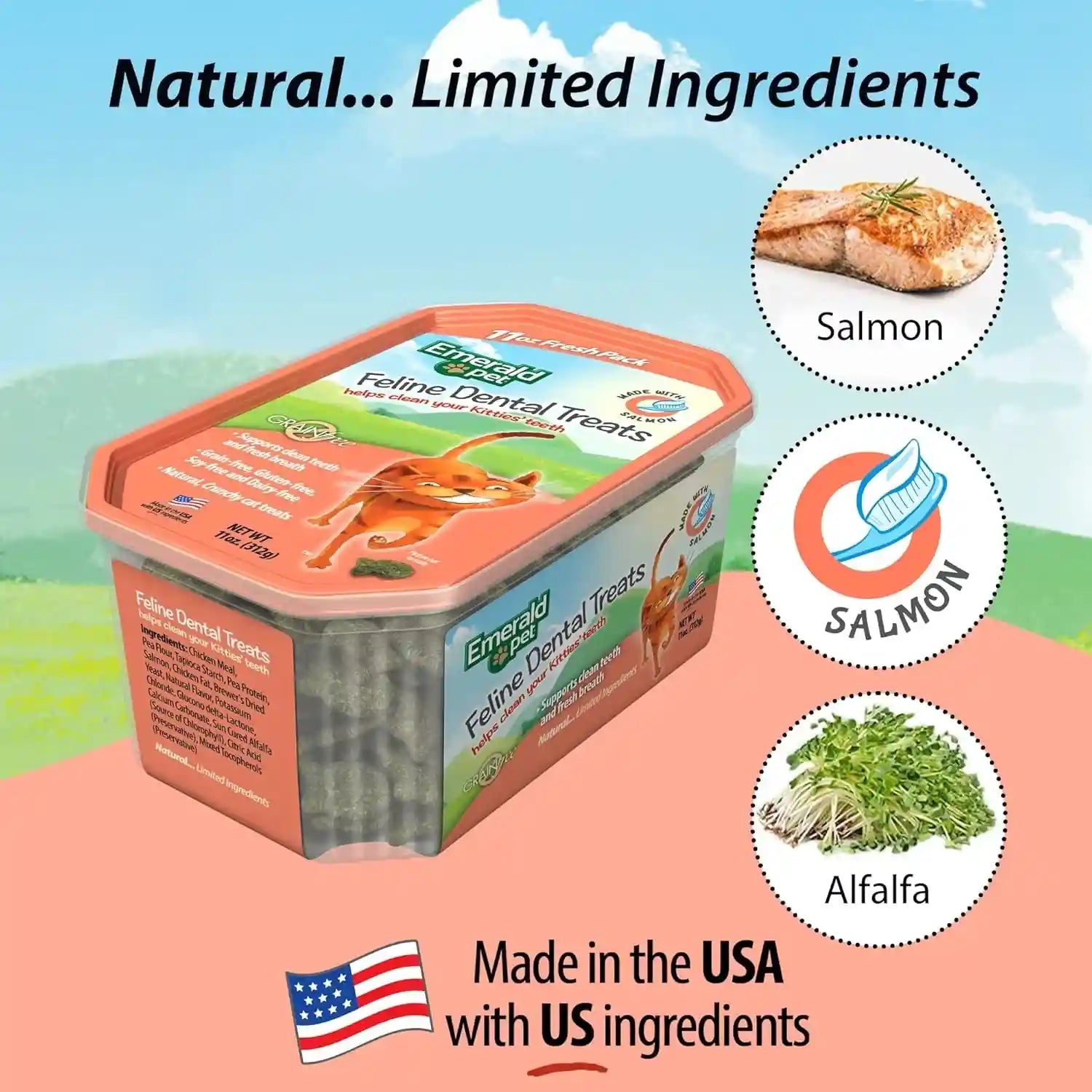 emerald-pet-grain-free-cat-dental-treats-with-salmon-crunchy-natural-dental-treats-for-cats-to-clean-teeth-freshen-breath-and-reduce-plaque-tartar-11-oz-tub