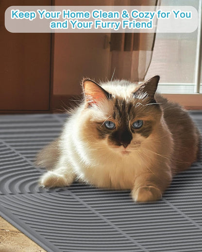 Silicone Cat Litter Mat XL, 47'' X 35'', Extra Large Waterproof Trapping Mat for Litter Box, Easy Clean & Non-Slip7