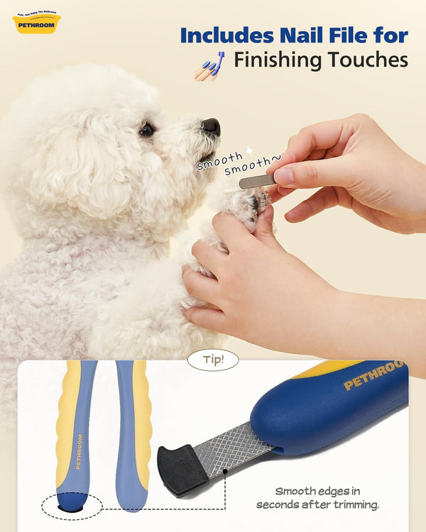 PETHROOM Professional Dog Nail Clipper with Safety Guard, Avoid Overcutting | Adjustable Cutting Length 1–3Mm, Durable Stainless Steel Pet Nail Trimmer for Small, Medium & Large Dogs and Cats7