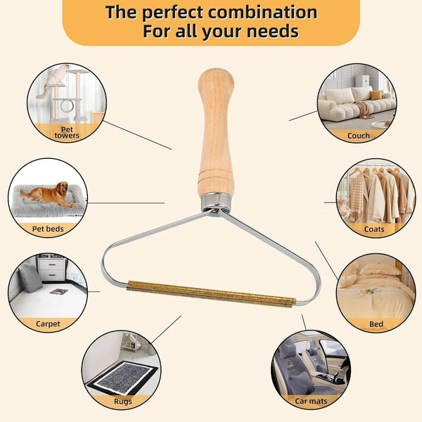 Pet Hair Remover, Deep Cleaning Dog Cat Hair Remover, Lint Cleaner Fur Removal Tool Portable Carpet Scraper Rake Fuzz Hairball Shaver Brush for Carpet, Car Mat, Couch, Pet Bed, Furniture, Rug (2)6