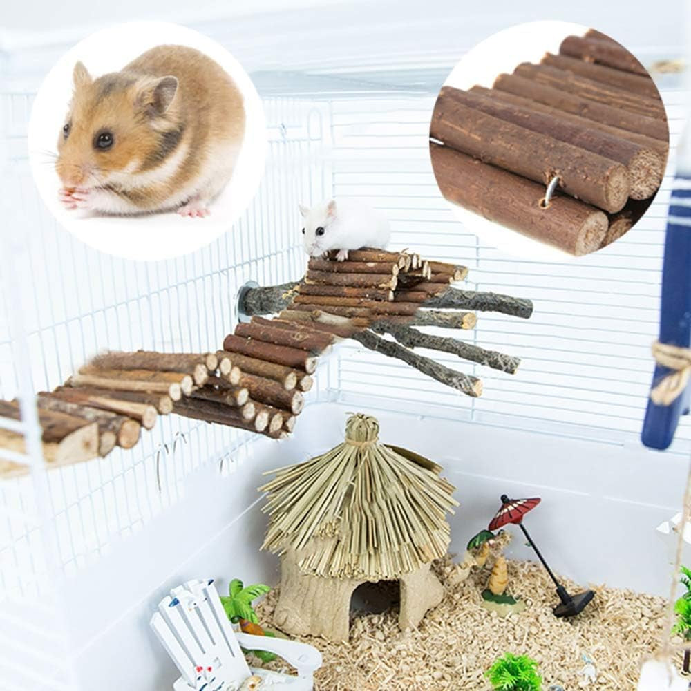 pinvnby-2-pcs-hamster-toys-wooden-hamster-ladder-bridge-tunnel-hide-guinea-pigs-cage-accessories-natural-hideout-for-small-animals-chinchillas-guinea-pigs-mouse-rat-ferret-rodents