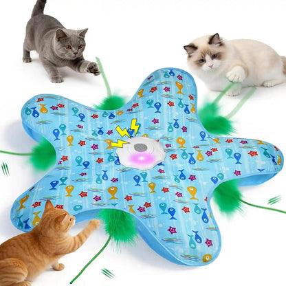Duckart Interactive Cat Toy - Hide and Seek Automatic Cat Toy with Birdcall, Rechargeable & 3 Speeds, Auto Sleep/Wake Mode Kitten Toys, Safe ABS Material Cat Toys for Bored Indoor Adult Cats1